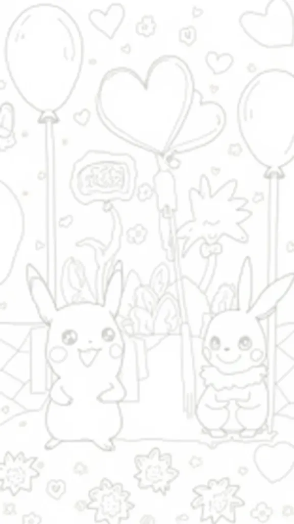 coloriages pokemon valentines